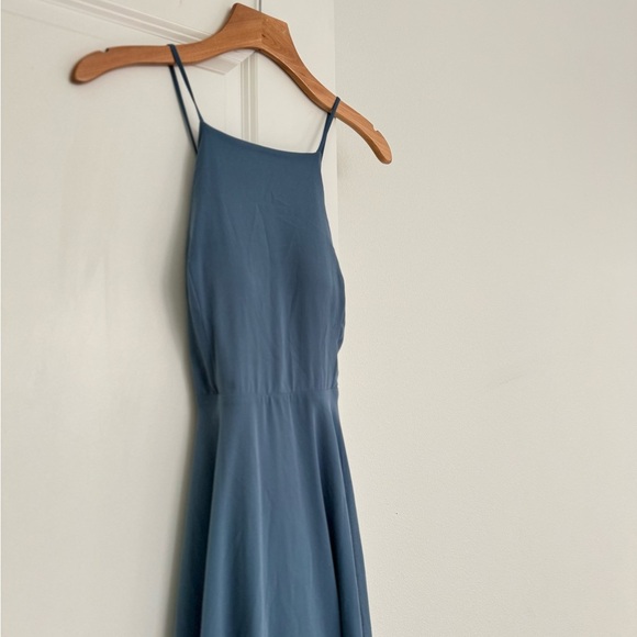 NEW Lulus women’s Mythical Kind of Love Slate Blue Maxi sleeveless Dress SMALL - Picture 2 of 12